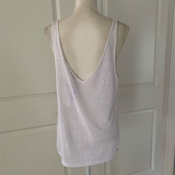 Vince Linen Double V-Neck Tank - Picture 8 of 15